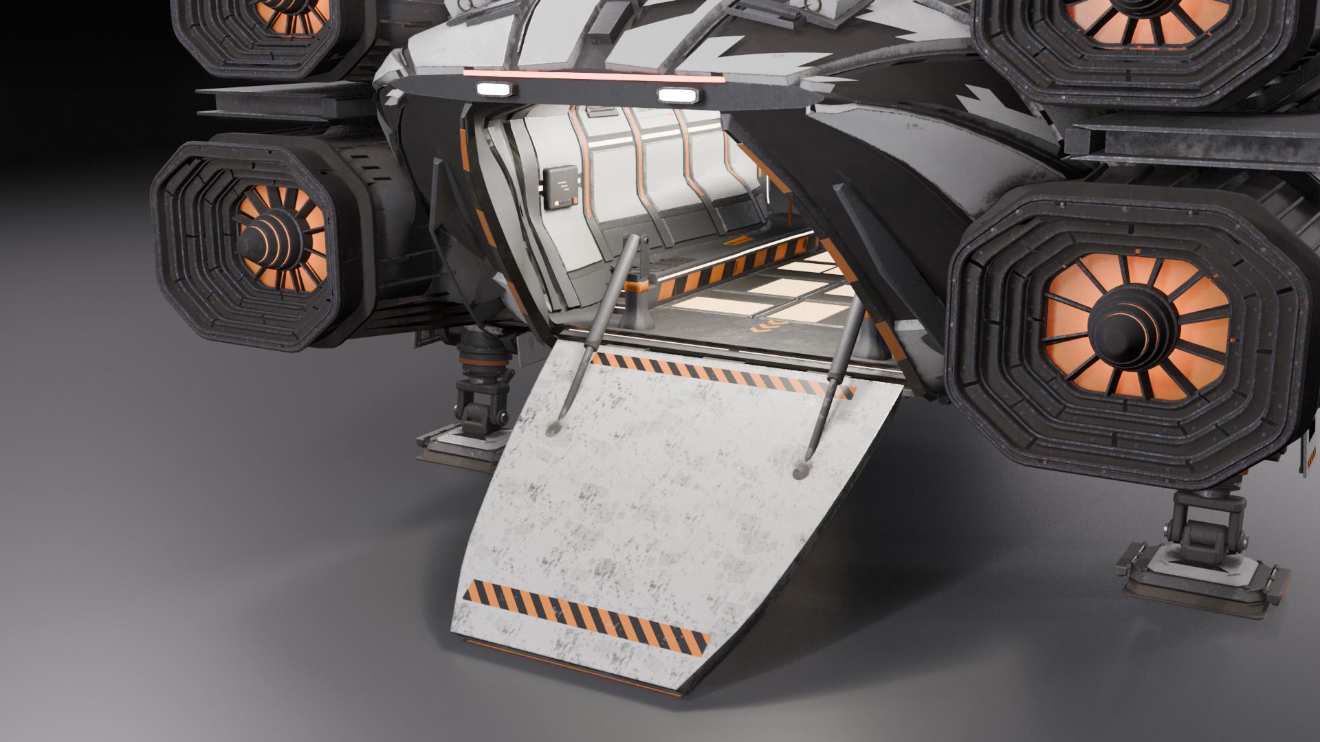 Render de la ALPHA M: rampa bajada